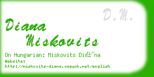 diana miskovits business card